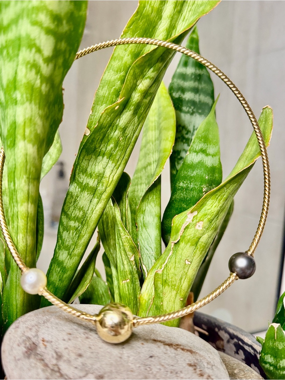 David Yurman 18 karat gold, Tahitian and South Sea pearl necklace